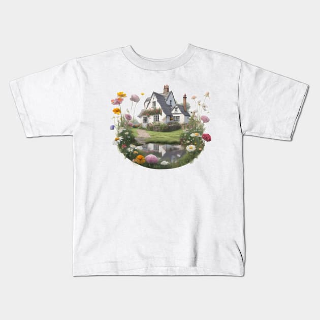 Farm house Cottage Kids T-Shirt by JnS Merch Store